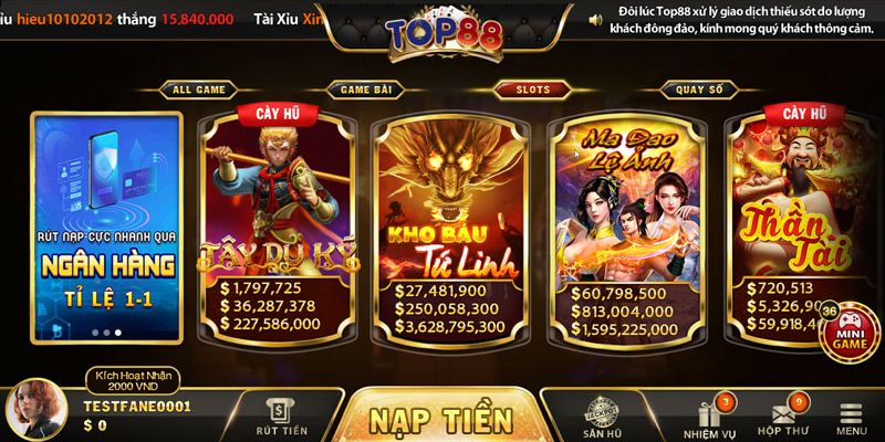 Tốc độ xử lý nạp – rút tại Top88 và Fabet